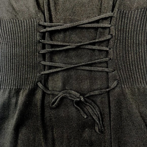 Express Bell Sleeve Corset Waist Sweater Dress (L) - Picture 5 of 8